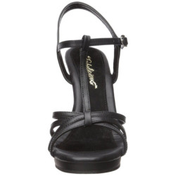 Black Leatherette 12 cm FLAIR-420 Womens High Heel Sandals