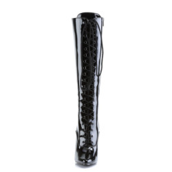 Verniciata 16 cm DOMINA-2020 fetish stivali con tacchi altissimi e stiletto