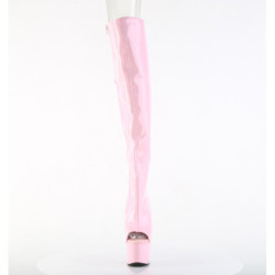 Hologram 18 cm ADORE-3019HWR rose thigh high boots open toe with lace up