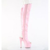Hologram 18 cm ADORE-3019HWR rose thigh high boots open toe with lace up