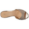 Gold 8,5 cm LUCY-01 glitter mules shoes womens