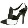 Black White 13 cm SEDUCE-458 Oxford Womens Shoes with High Heels