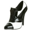 Nero Bianco 13 cm SEDUCE-458 Oxford Scarpe donna con tacco altissime