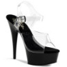Transparent Black 15 cm Pleaser DELIGHT-608 Platform High Heels Women