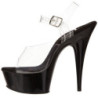 Transparent Black 15 cm Pleaser DELIGHT-608 Platform High Heels Women