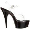 Transparent Black 15 cm Pleaser DELIGHT-608 Platform High Heels Women