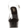 Transparent Black 15 cm Pleaser DELIGHT-608 Platform High Heels Women