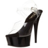 Transparent Black 15 cm Pleaser DELIGHT-608 Platform High Heels Women