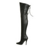 Black Leather 13 cm LEGEND-8899 overknee high heel boots