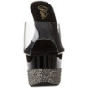 Nero Strass 18 cm Pleaser ADORE-701-3 Plateau Mules Tacco Alto