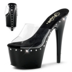 Nero 18 cm Pleaser ADORE-701LS Plateau Ciabattina Alto