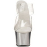 Cromo Trasparente 18 cm SKY-302 Platform Ciabattina Tacchi Alti