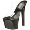 Black Transparent 18 cm SKY-302 Plateau Women Mules Shoes
