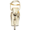 Gold 18 cm Pleaser REVOLVER-709G High Heels Chrome Platform
