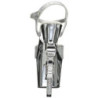 Argento 18 cm Pleaser REVOLVER-709G Tacchi Alti Cromo Plateau