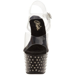 Nero 18 cm Pleaser STARDUST-708 Tacchi Alti Plateau