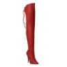 Rosso Pelle 13 cm LEGEND-8899 stivali overknee tacco alto