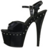 Nero 18 cm Pleaser ADORE-709LS Tacchi Alti Plateau