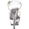 Trasparente 15 cm Pleaser KISS-208LS Tacchi Alti Plateau