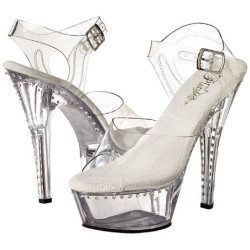 Transparent 15 cm Pleaser KISS-208LS High Heels Platform