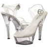Transparent 15 cm Pleaser KISS-208LS High Heels Platform