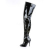 Nero Vernice 13 cm SEDUCE-4010 stivali alti numeri grandi da uomo