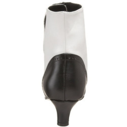 Nero Bianco 5 cm FLORA-1023 Stivaletti Donna Basso