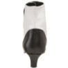 Nero Bianco 5 cm FLORA-1023 Stivaletti Donna Basso