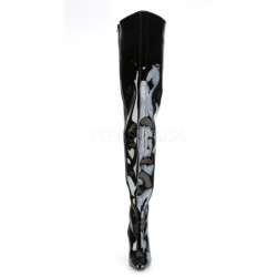 Black Shiny 13 cm SEDUCE-4010 Thigh High Boots for Men