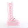 Hologram 9 cm DAMNED-318 emo knee high buckle boots platform rose