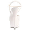 White 15 cm DELIGHT-609 platform pleaser high heels shoes