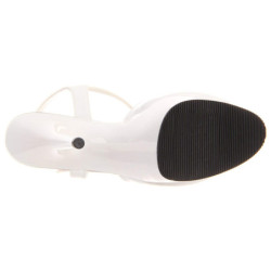 White 15 cm DELIGHT-609 platform pleaser high heels shoes