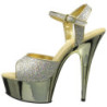 Oro 15 cm Pleaser DELIGHT-609G Cromo Plateau Tacchi Alti