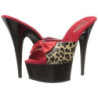 Leopardo 15 cm Pleaser DELIGHT-601-6 Plateau Mules Alto