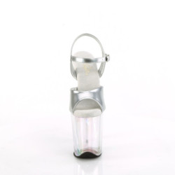 Argento 20 cm FLAMINGO-809HT Ologramma plateau sandali donna con tacco