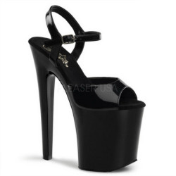 Black Patent 20 cm XTREME-809 High Heels Platform