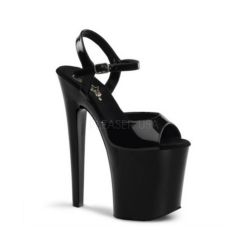 Black Patent 20 cm XTREME-809 High Heels Platform