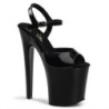 Black Patent 20 cm XTREME-809 High Heels Platform