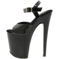 Black Patent 20 cm XTREME-809 High Heels Platform