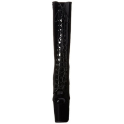 Black 20 cm XTREME-2020 laced womens boots with platform