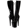 Black 20 cm XTREME-2020 laced womens boots with platform