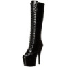 Shiny 18 cm ADORE-2023 laced womens boots with platform