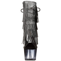 Nero 18 cm ADORE-1017RSFT stivaletti con frange donna tacco alto