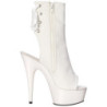 White Leatherette 15 cm DELIGHT-1018 Platform Ankle Calf Boots