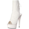 Bianco Opaco 15 cm DELIGHT-1018 Plateau Stivaletti Donna