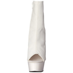Bianco Opaco 15 cm DELIGHT-1018 Plateau Stivaletti Donna