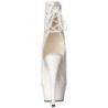 White Leatherette 15 cm DELIGHT-1018 Platform Ankle Calf Boots