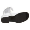 White boots block heel 5 cm - 70s years disco gogo kneeboots patent