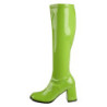Green patent boots 7,5 cm GOGO-300 High Heeled Womens Boots for Men
