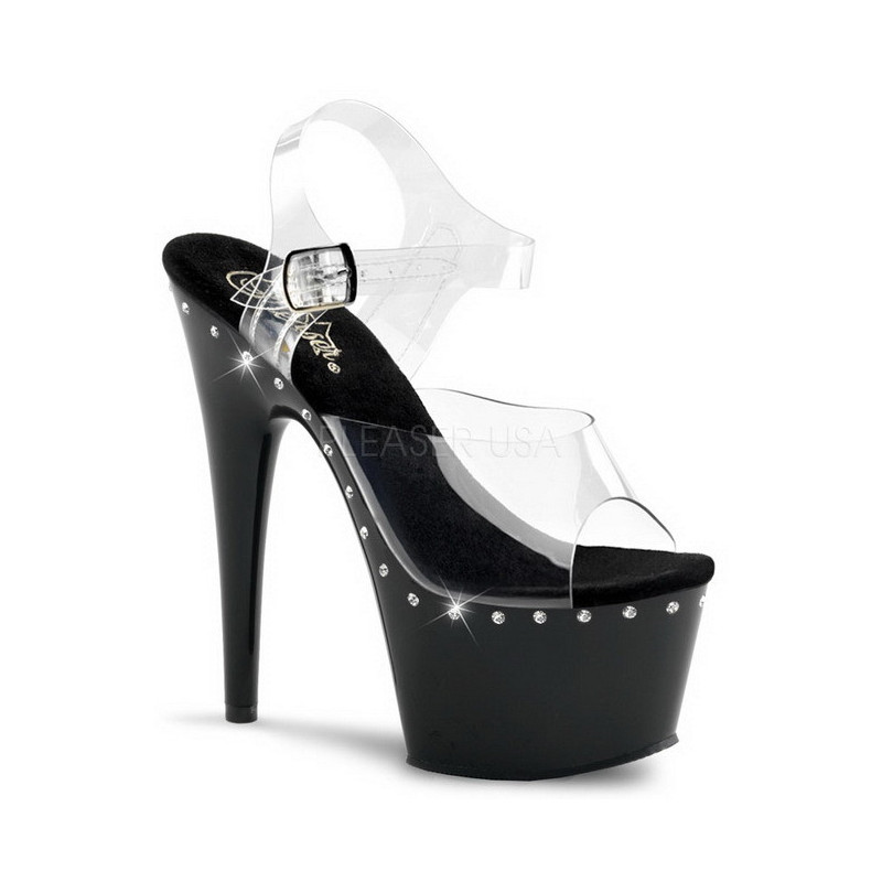 Black 18 cm Pleaser ADORE-708LS High Heels Platform